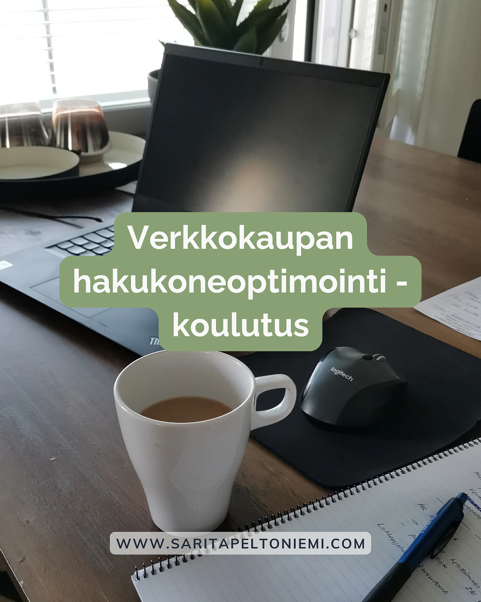 Verkkokaupan hakukoneoptimointi by Tmi Sarita Peltoniemi